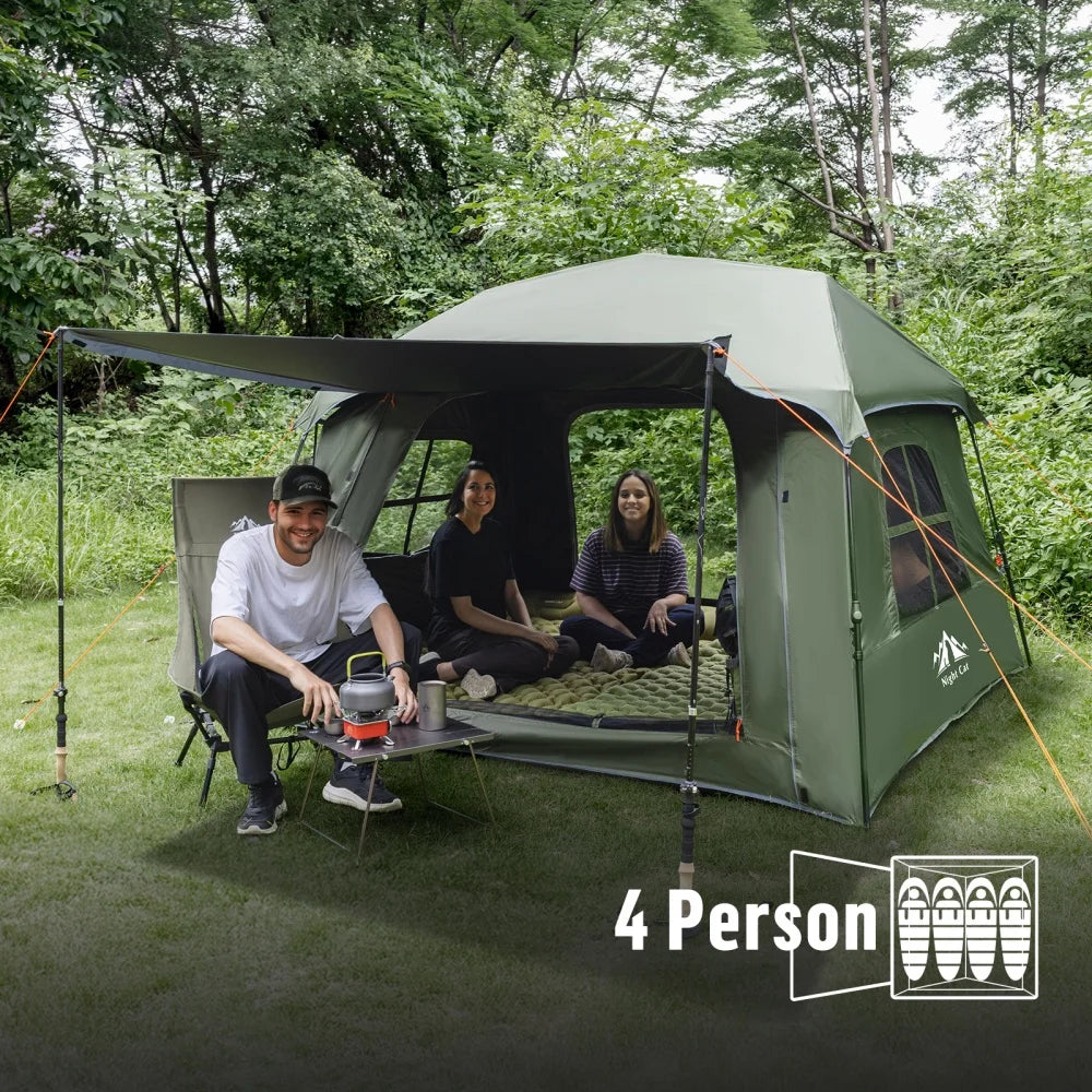 Night Cat Pop Up Camping Tent With Vestibule And Rainfly