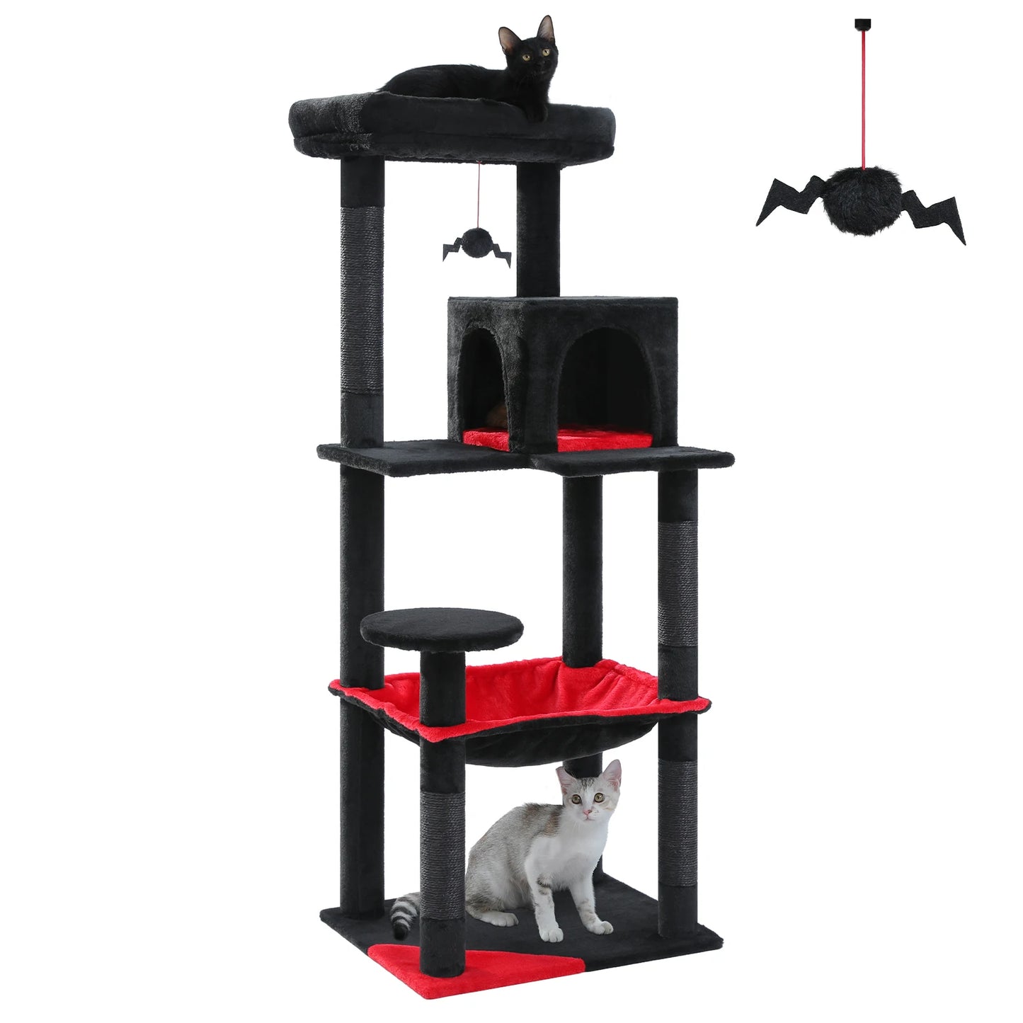 PawZ Road 5 Tier Indoor Cat Tree With Hammock