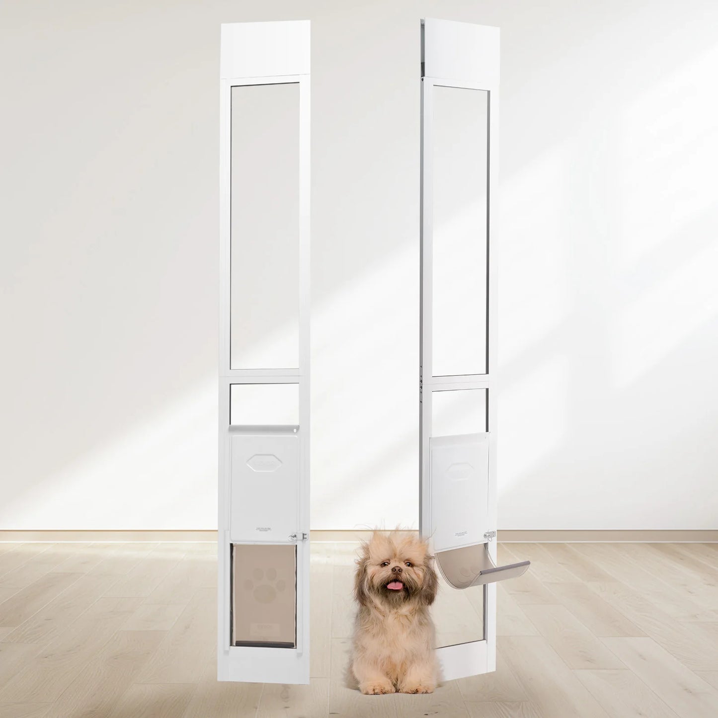 Dog Door Sliding Glass Door With Adjustable Height Aluminum Frame