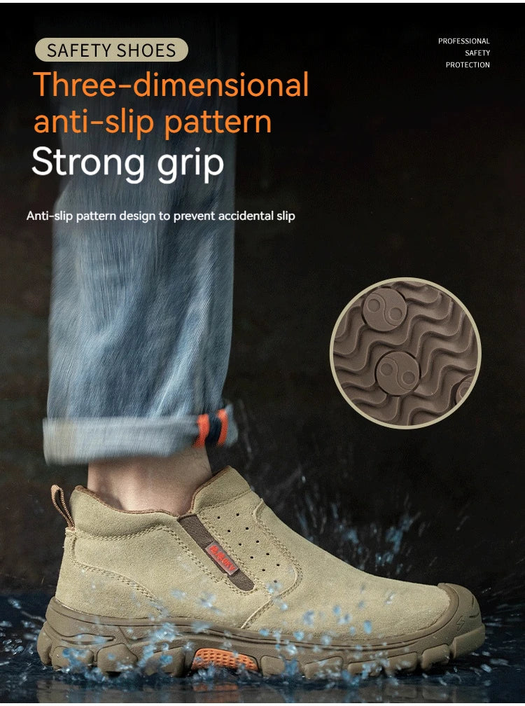 Men Composite Toe Safety Work Boots With Metatarsal Guard