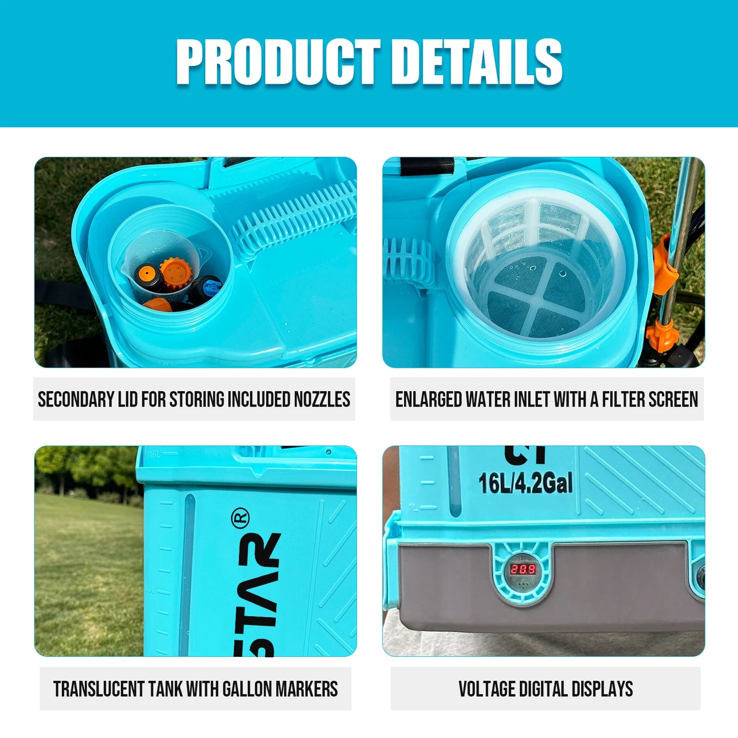 Battery Powered Backpack Sprayer 100 PSI Garden Sprayer Makita Compatible