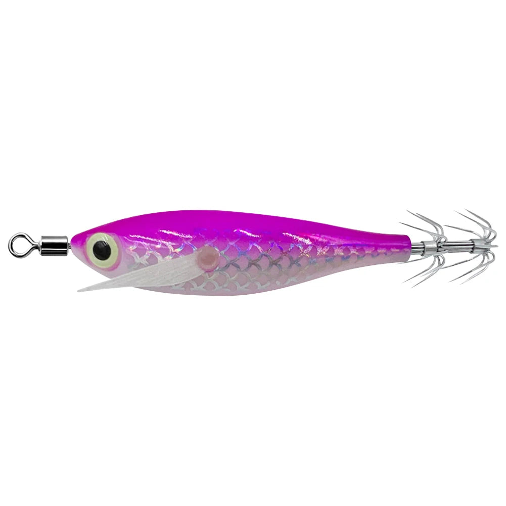 Luminous Squid Lure With 3D Eyes For Night Fishing