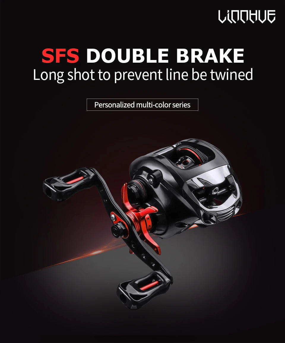 LINNHUE BS2000 Baitcasting Reel 8.1:1 High Speed Saltwater Fishing