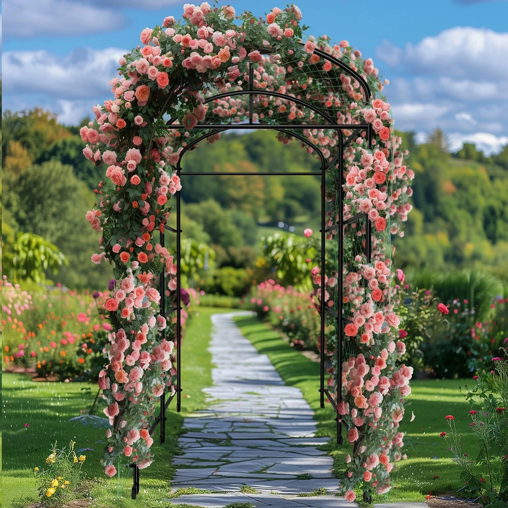 Wisfor U-Shaped Metal Tall Garden Plant Trellis For Climbing Vegetables