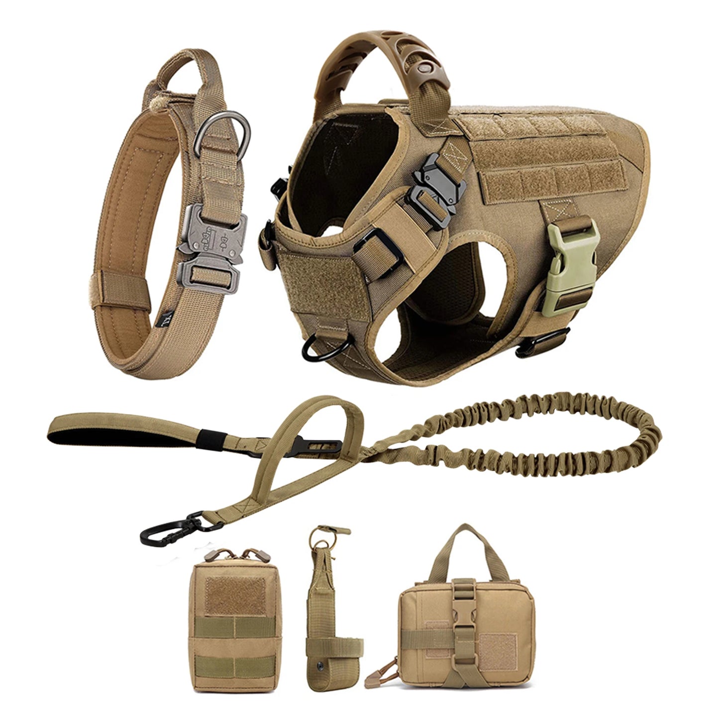 Large Dog Harness And Leash Set Nylon Padded Quick Release Training