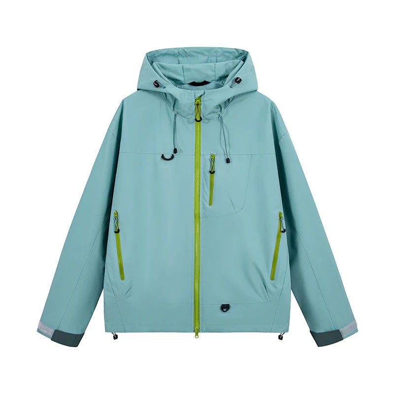 Ippolich Unisex Waterproof Hiking Jacket Hooded Windbreaker