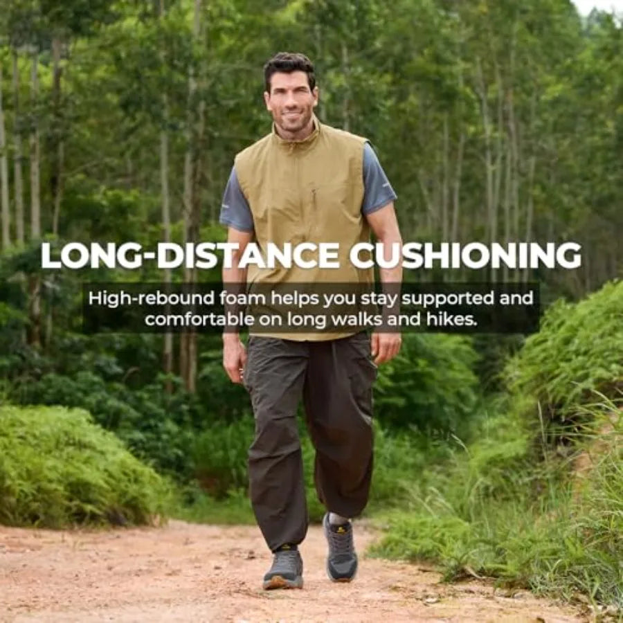 Outdoor Hiking Shoes Water Resistant With High Traction Outsole Cushioning