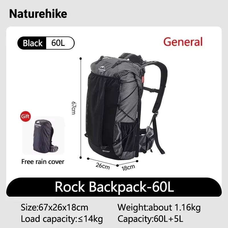 Naturehike Rock Outdoor Backpack All Seasons With Rain Cover