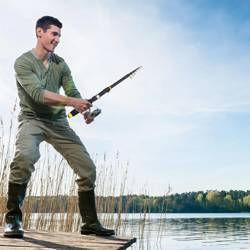 Shunmaii Carbon Fiber Telescopic Spinning Rod Travel Carp Fishing