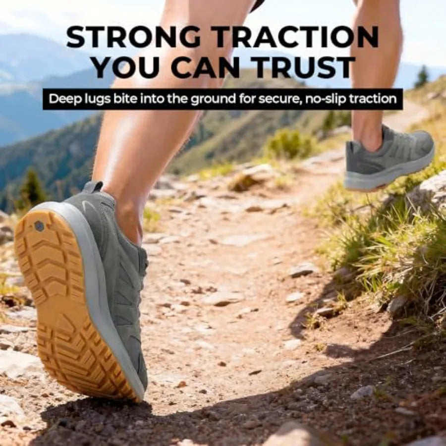 Outdoor Hiking Shoes Water Resistant With High Traction Outsole Cushioning