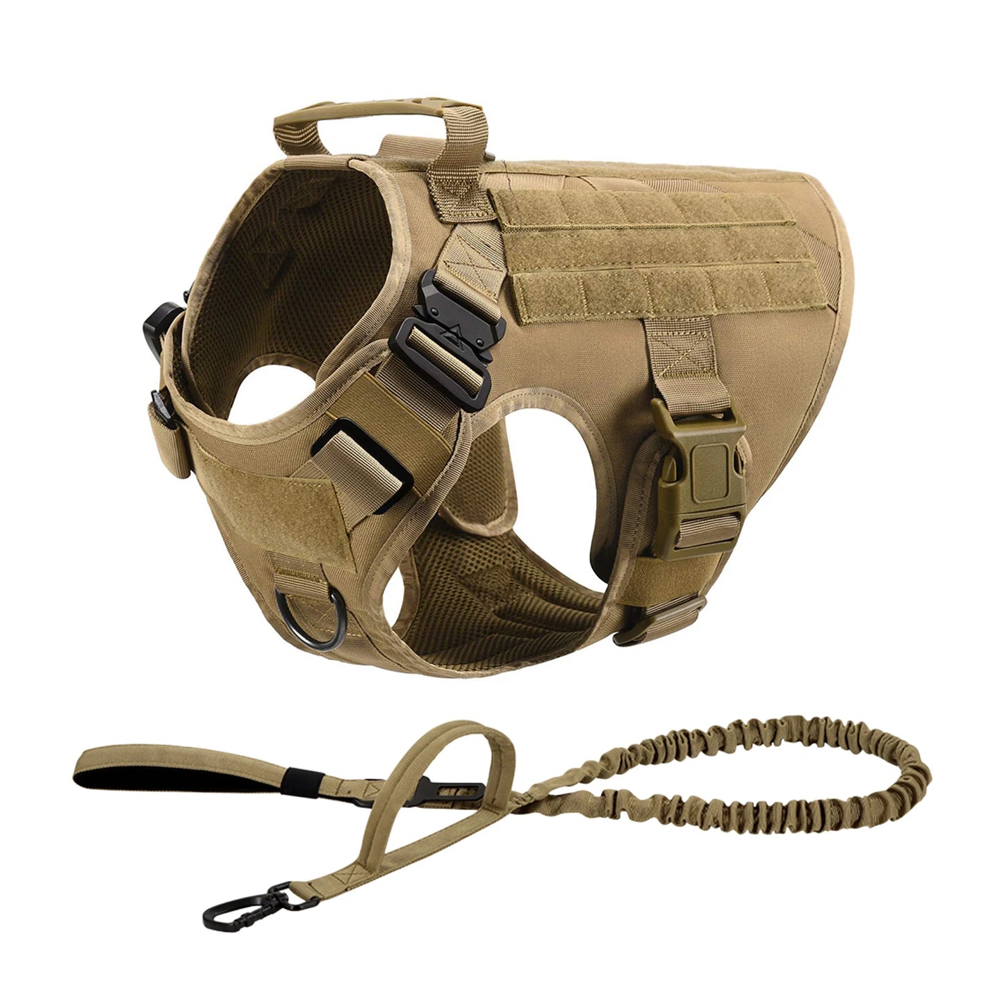PETRAVELCN Tactical Dog Harness With Molle Pouches For Dogs
