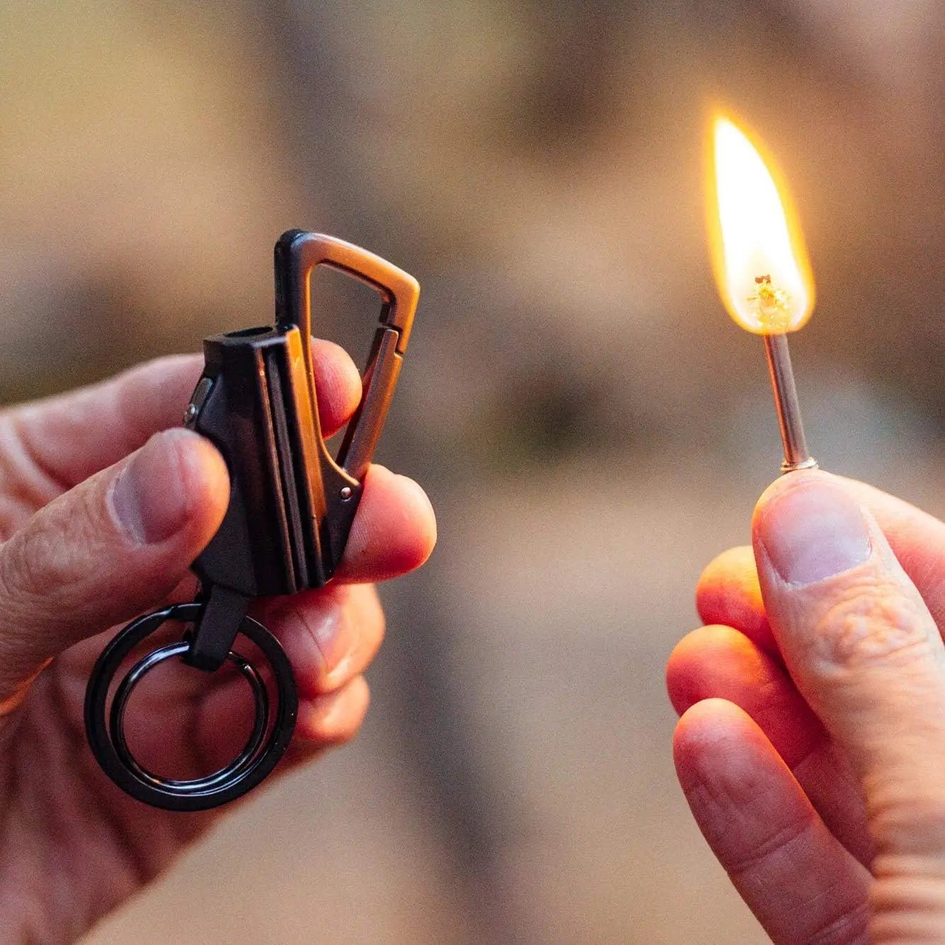 Reusable Fire Starter Bottle Opener Keychain Survival Tool Waterproof