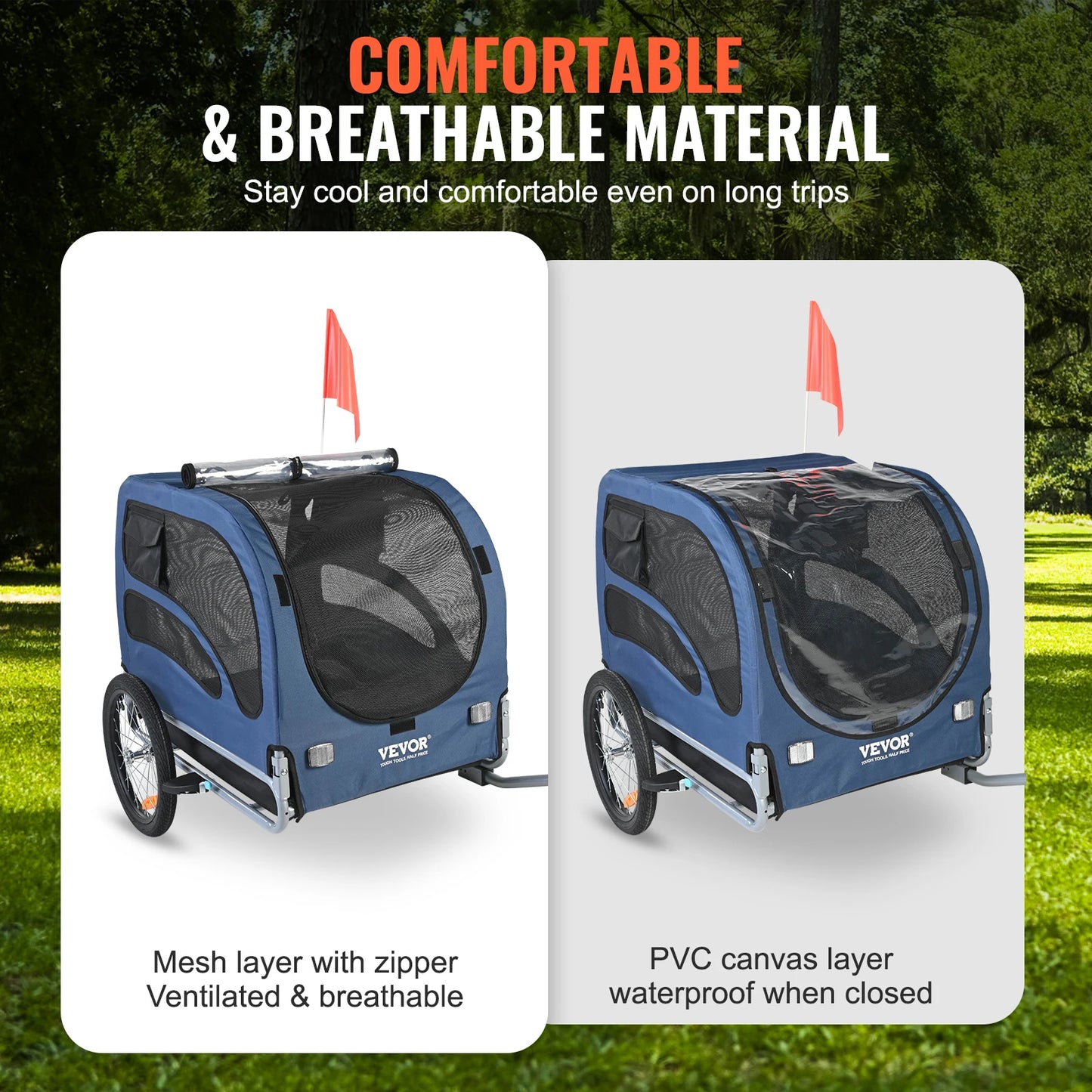 SucceBuy 100Lbs Pet Cart Bicycle Carrier Dog Bike Trailer
