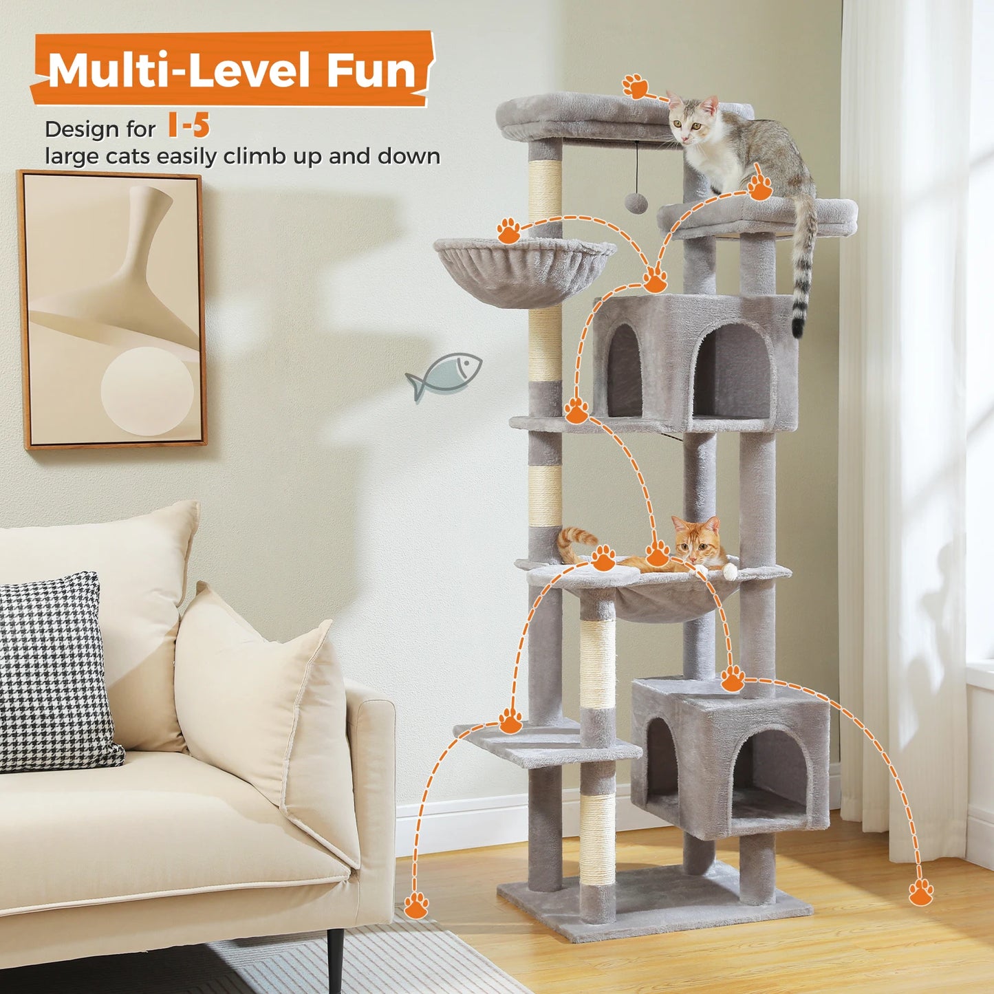 Pawz Road Multi Level Large Cat Tree Condo