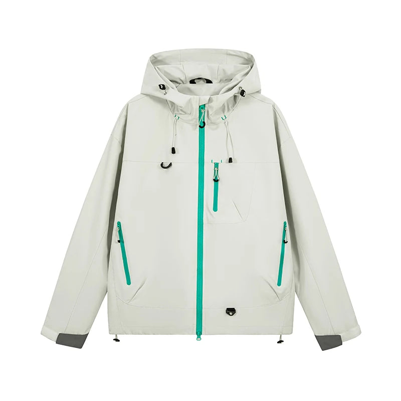 Ippolich Unisex Waterproof Hiking Jacket Hooded Windbreaker