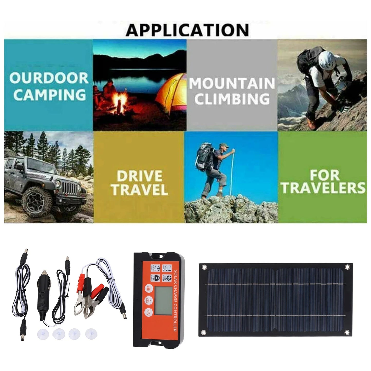 YOSOO Electric 600W Portable Solar Panel Kit With 100A Controller
