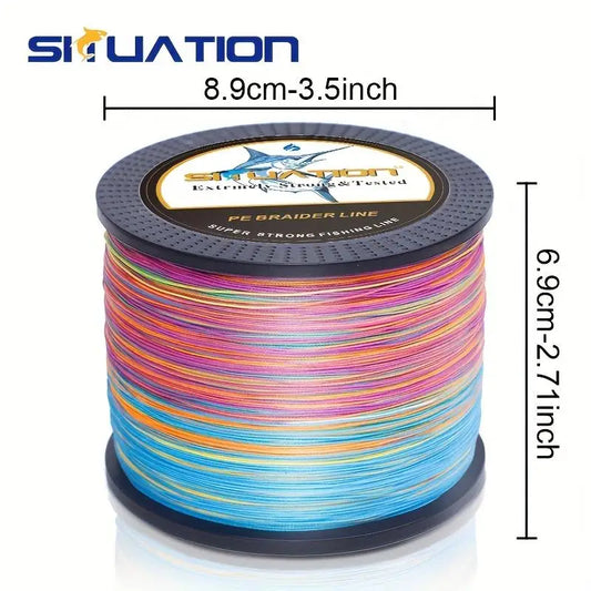 Durable Four-Strand PE Braided Fishing Line