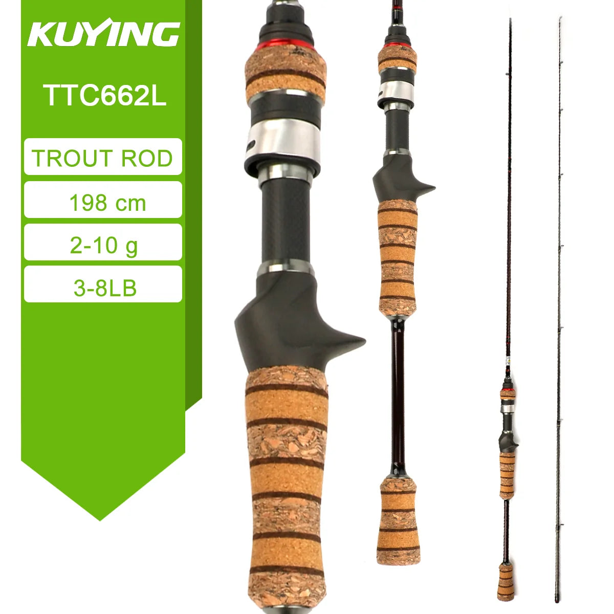 Kuying Teton Ultra Light Spinning Rod Carbon Fast Action