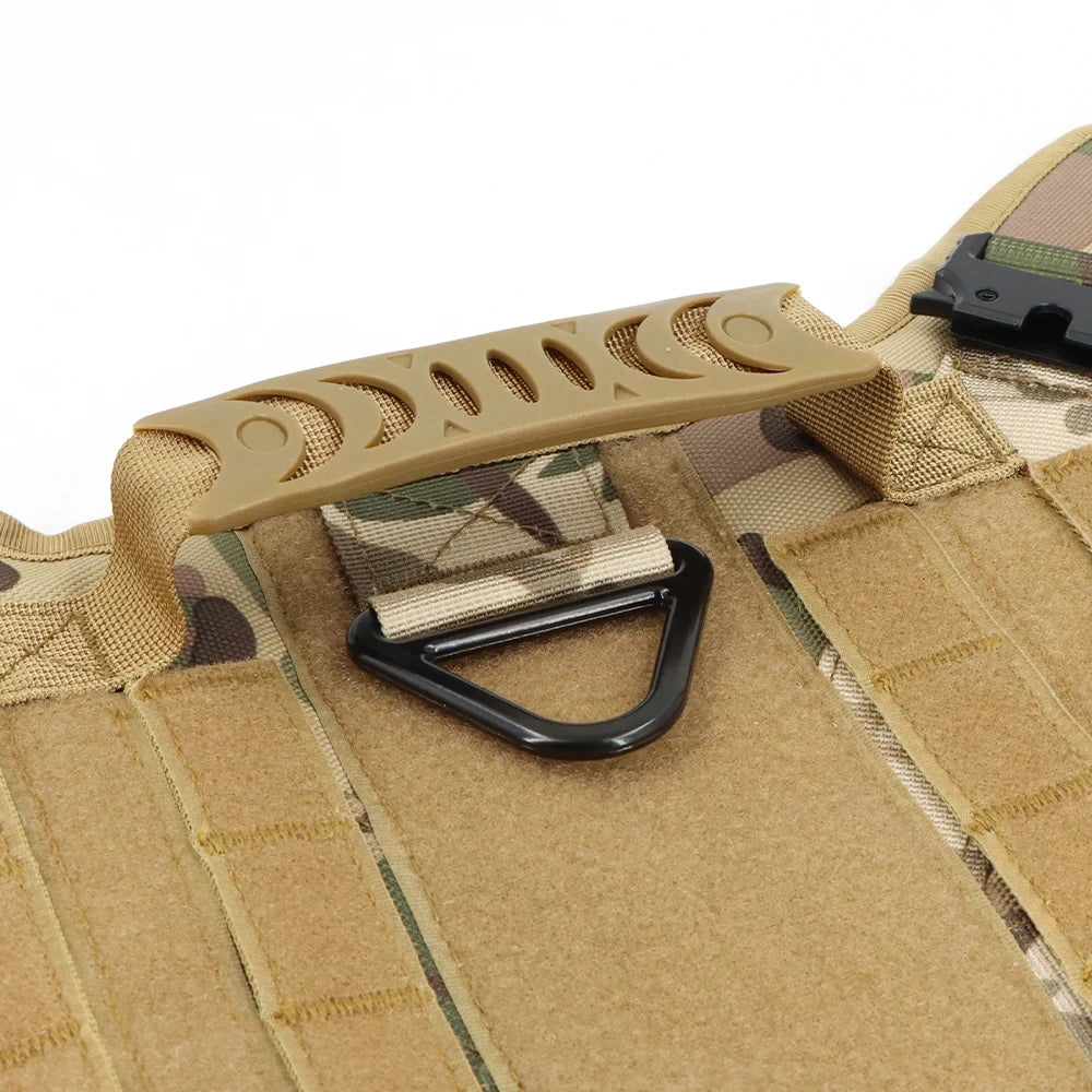 Military Large Dog Harness Vest For Training And Tactical Gear
