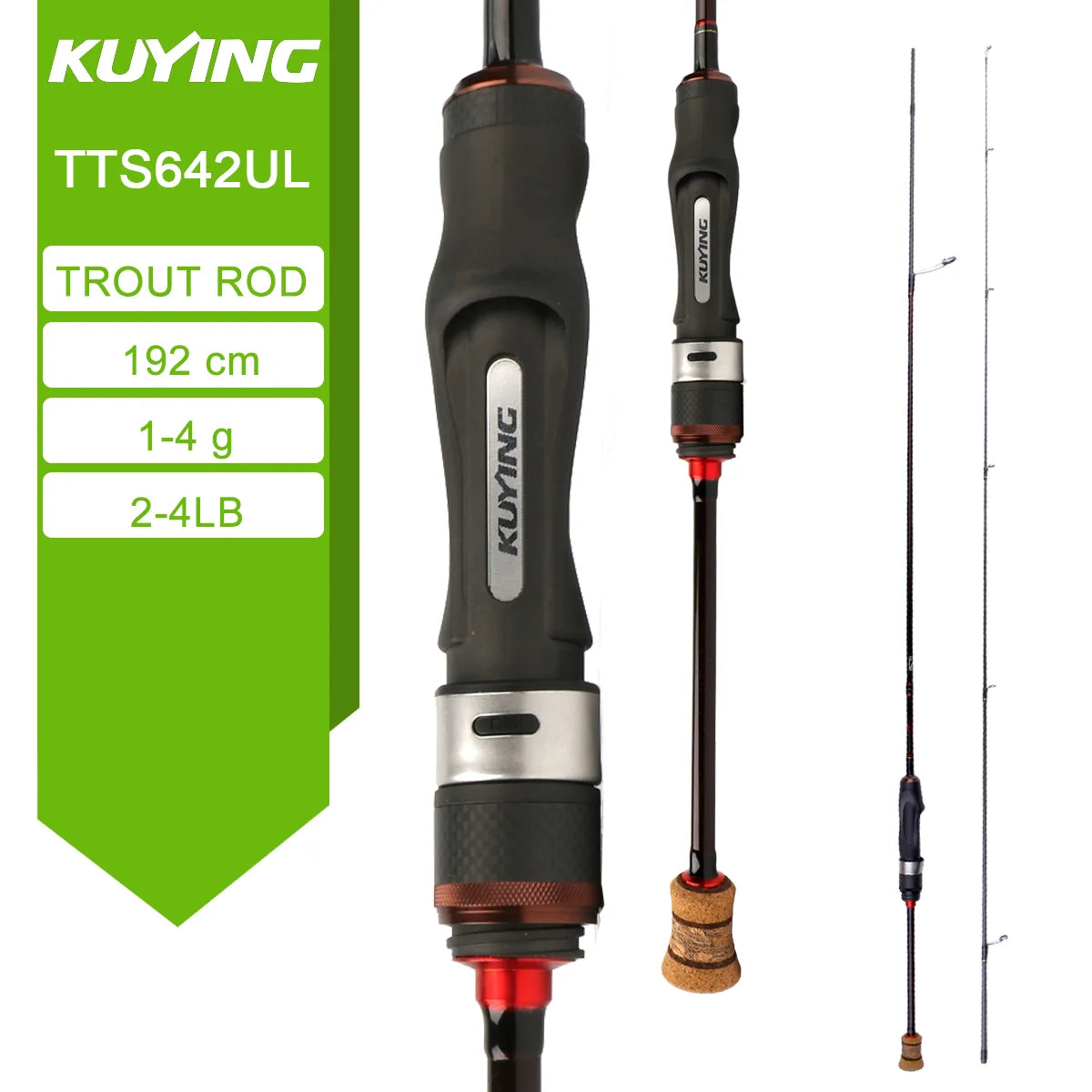 Kuying Teton Spinning Casting Rod Carbon 0.8-8g 1-8lb Fuji