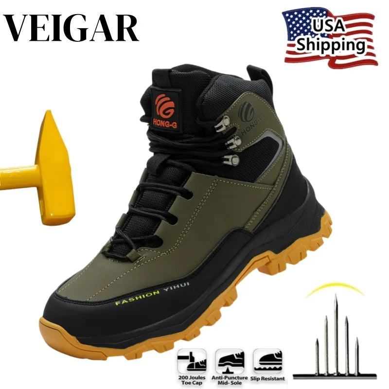 Vegair Breathable Steel Toe Safety Boots For Men