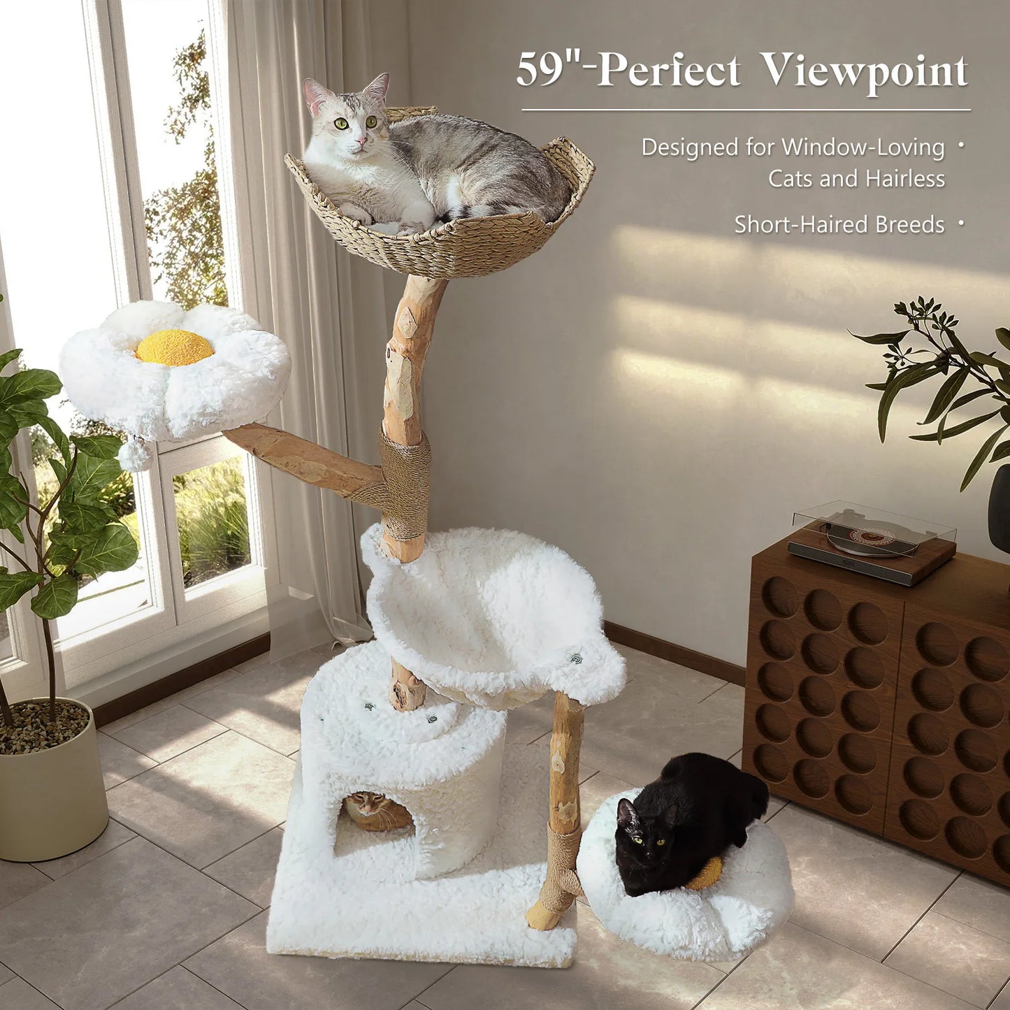 PAWZ Road Large Cat Tree Tower With Sisal Scratching Post