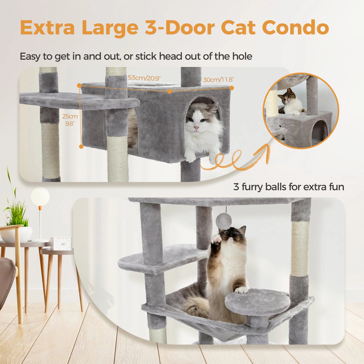 Pawz Road Multi Level Large Cat Tree Condo
