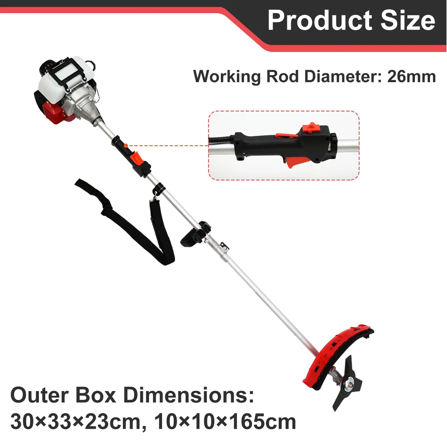 Gas Weed Eater 31cc 4-Stroke Trimmer For Lawns And Gardens