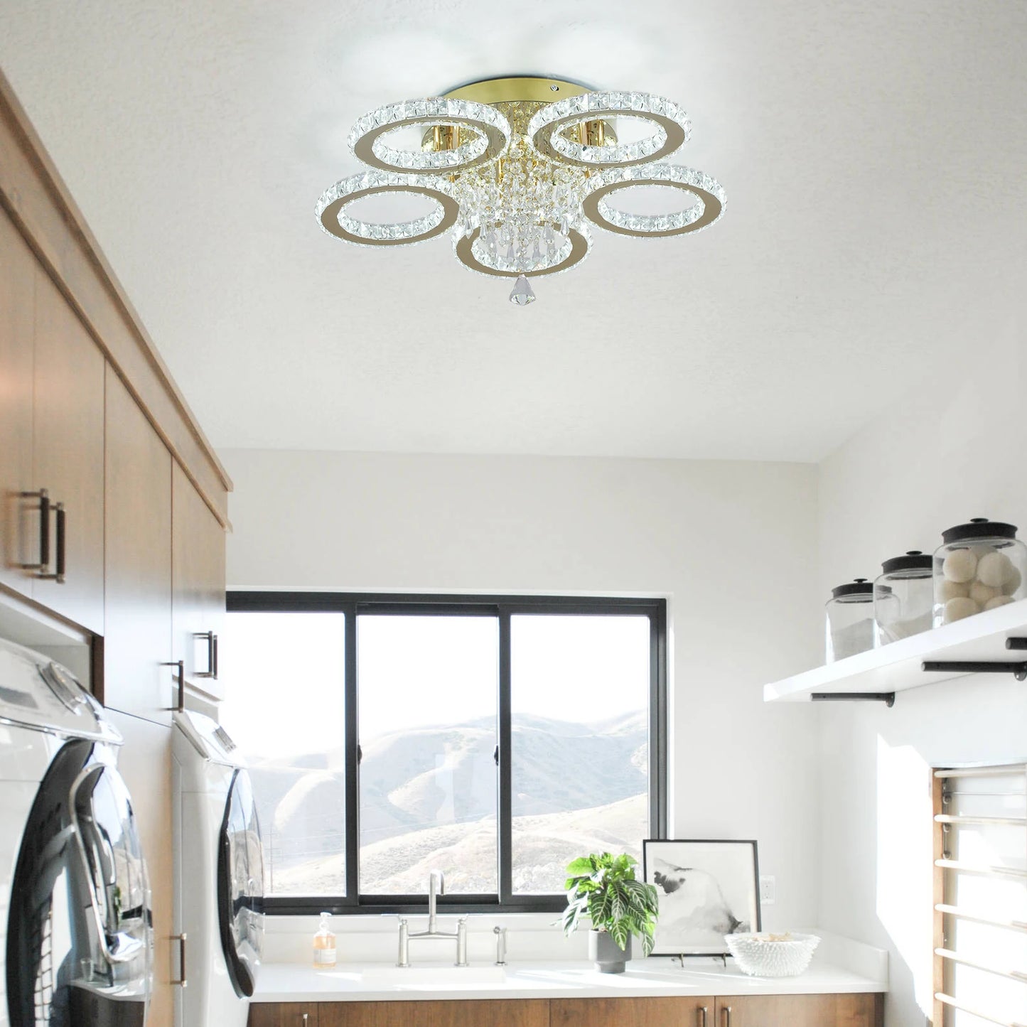 Vetrulus Crystal Ceiling Light Chandelier Living Room