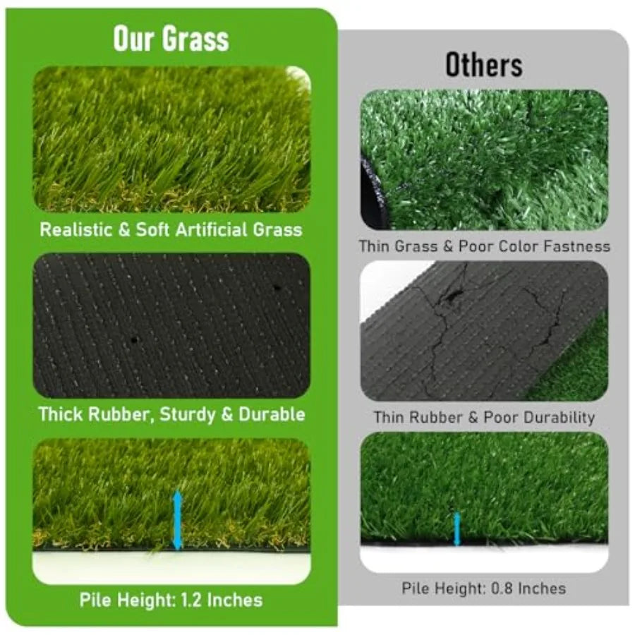 CooRug Realistic Outdoor Artificial Grass Turf For Garden And Lawn