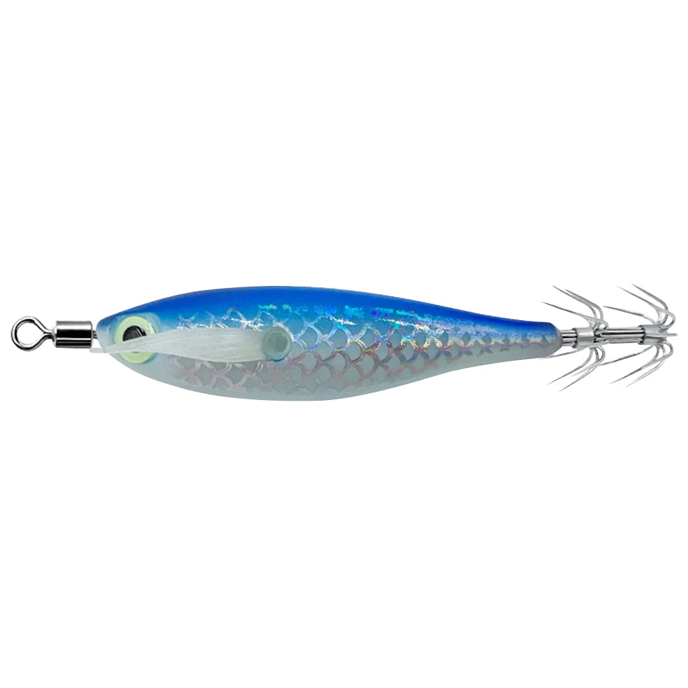 Luminous Squid Lure With 3D Eyes For Night Fishing