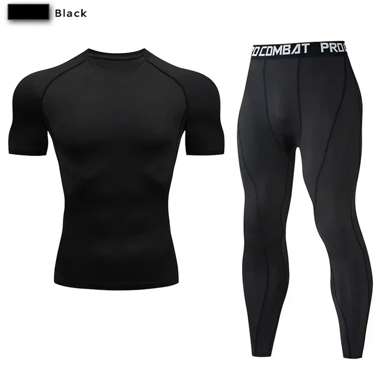 Two Piece Unisex Compression Sportswear Set For Training And Yoga
