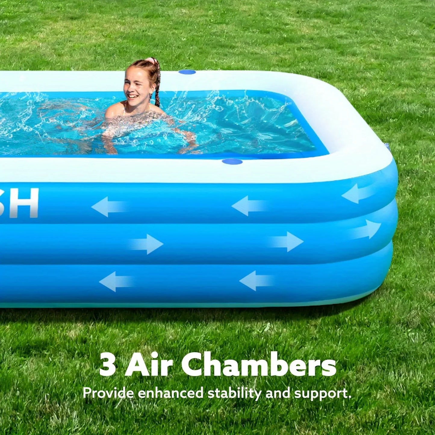 Joyfy Inflatable Family Pool For Backyard Summer Fun