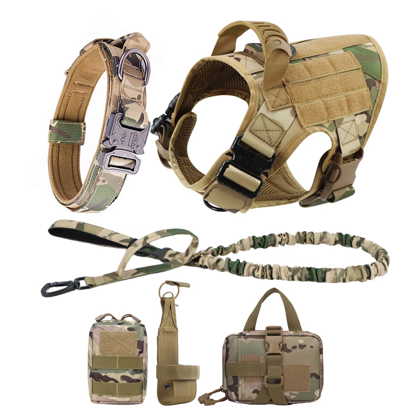Large Dog Harness And Leash Set Nylon Padded Quick Release Training