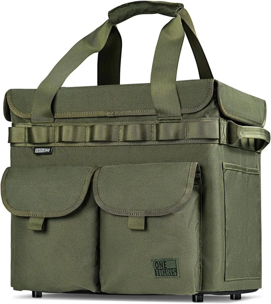 Collapsible 25L Camping Storage Tote Bag With Lid For Outdoors