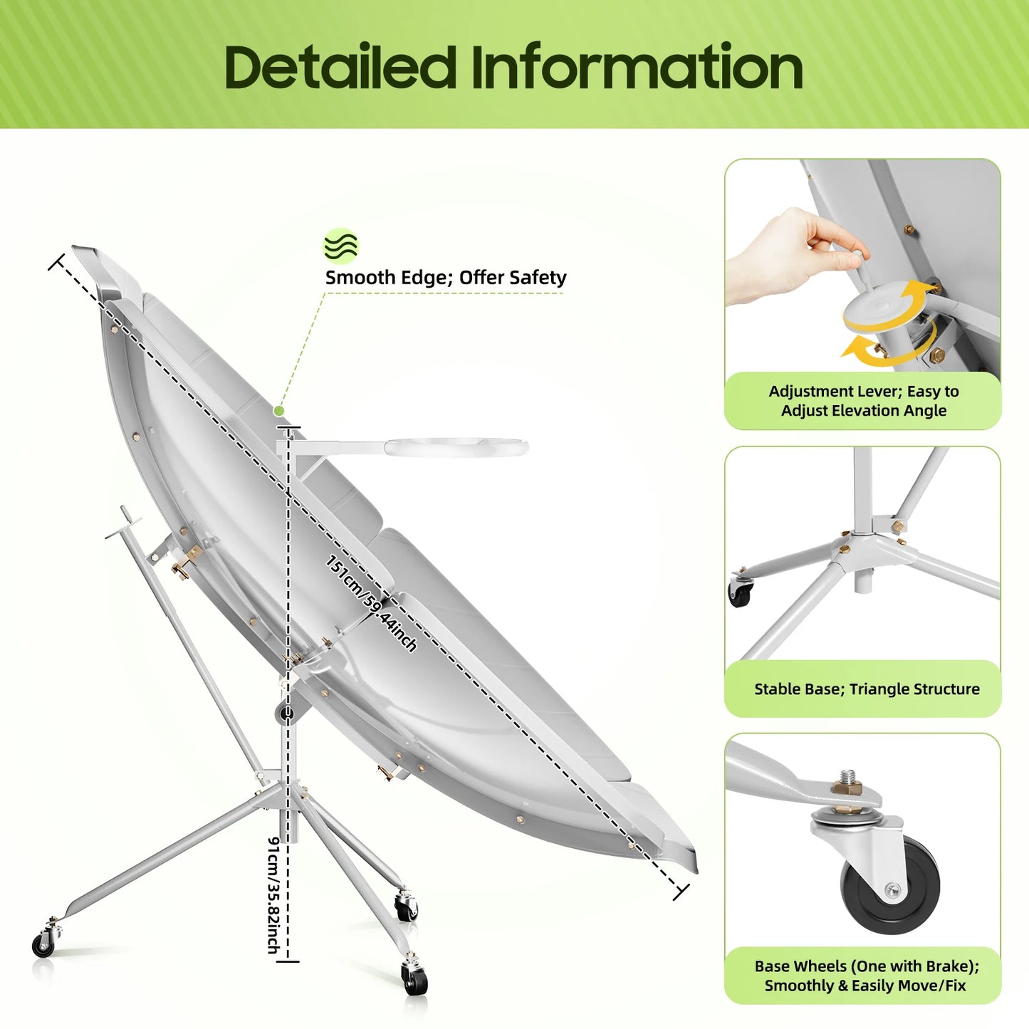 Concentrating Solar Stove Portable Solar Cooker For Picnics And Camping