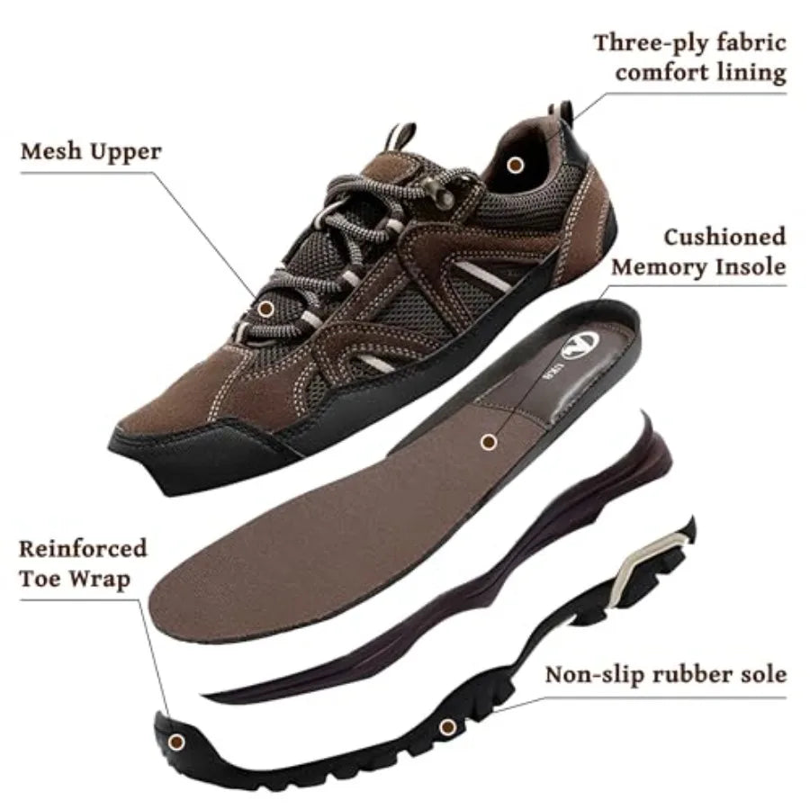 Hiking Shoes For Men Lightweight Breathable Anti Slip Low Top