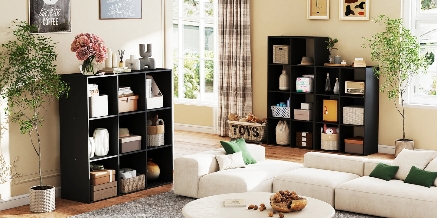 JHK 9 Cube Storage Organizer Wood Shelf Bookcase Living Room
