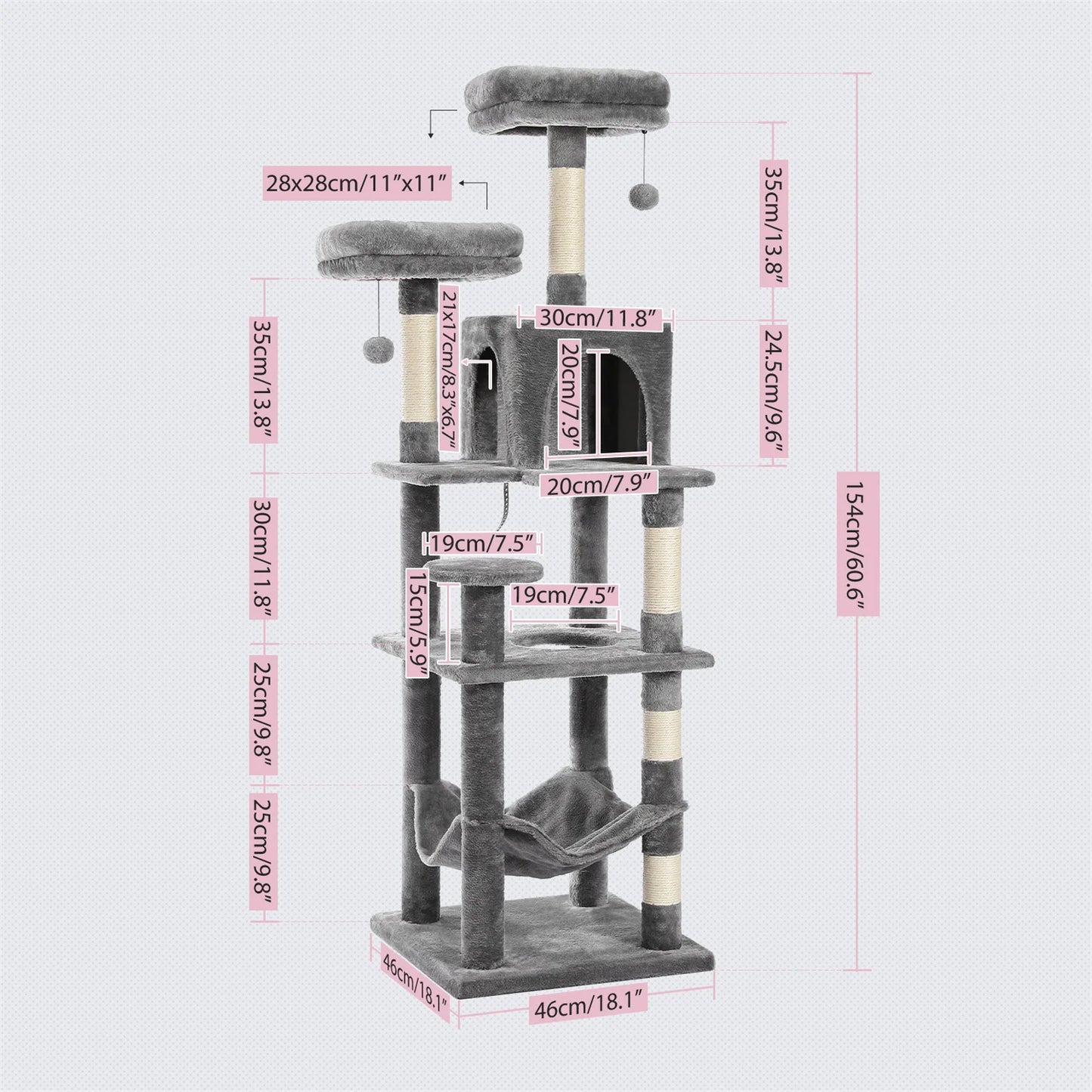 Pawz Road Multi Level Large Cat Tree Condo