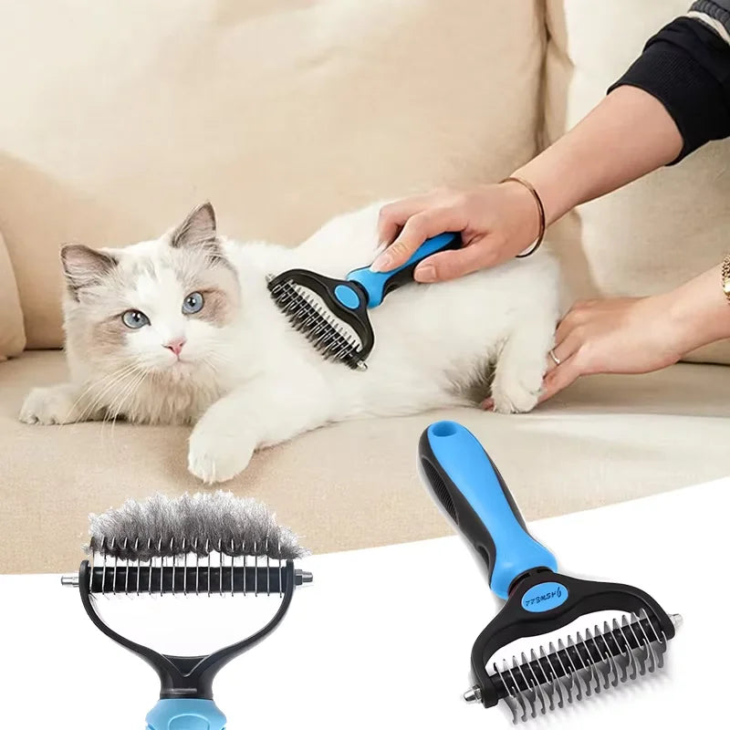 Double Sided Stainless Steel Pet Grooming Brush