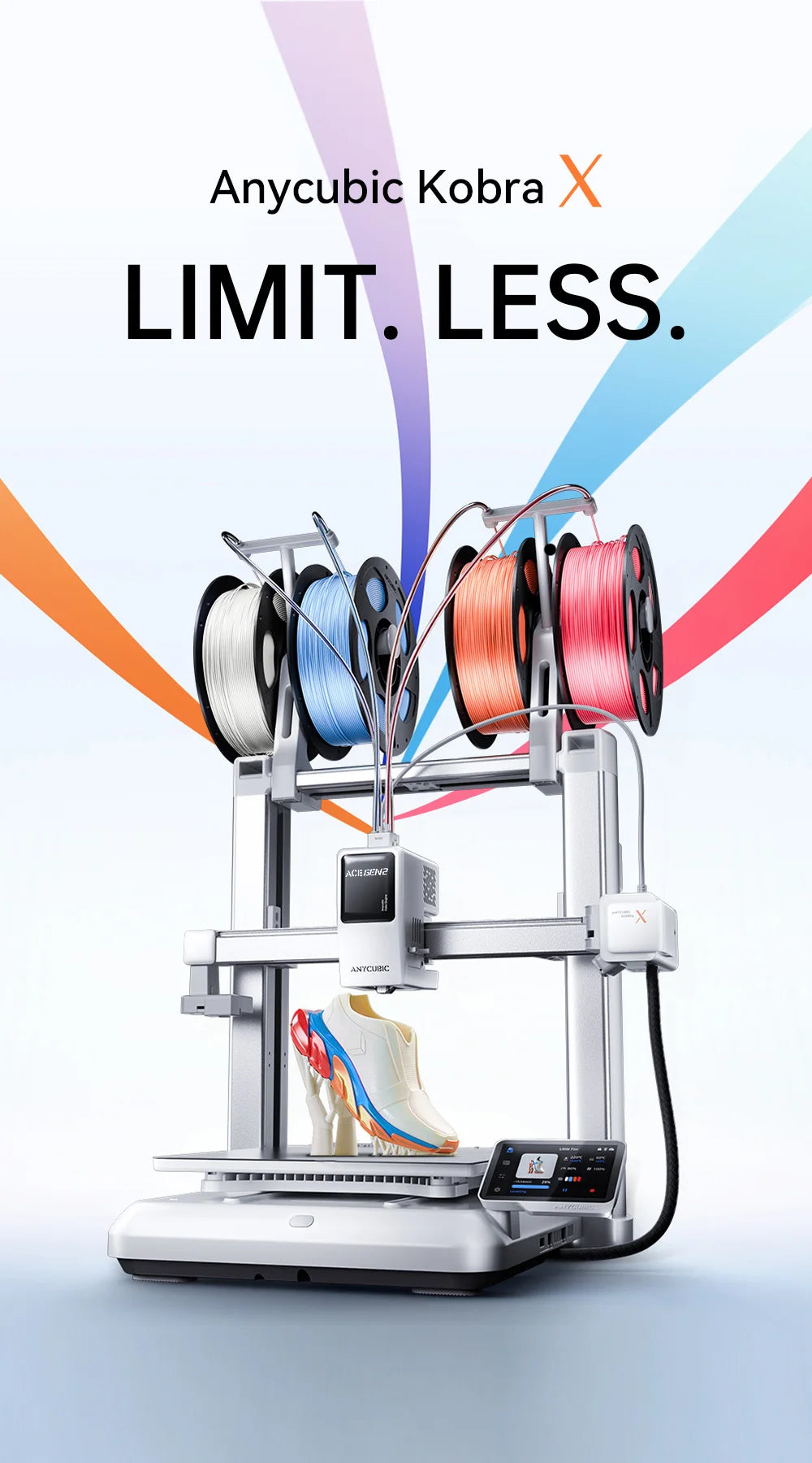 Anycubic Kobra X 3D Printer With Automatic Leveling And Fast Printing