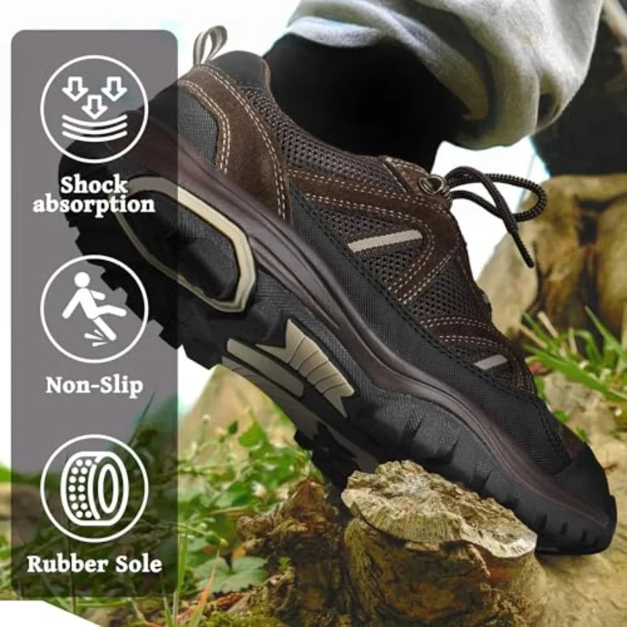Hiking Shoes For Men Lightweight Breathable Anti Slip Low Top