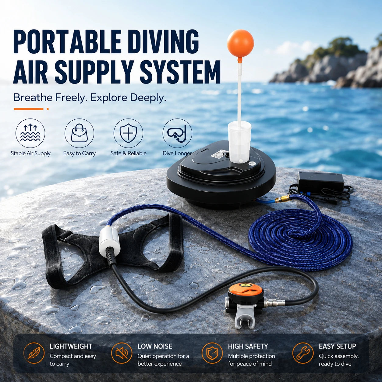 LieyuDive Rechargeable Tankless Underwater Breathing Device for Snorkeling