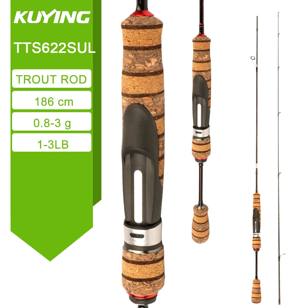 KUYING TETON LUL SUL Fishing Rod Carbon Fuji Guides 1-10g
