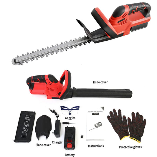 Cordless Hedge Trimmer With 3.0Ah Battery Charger For Yard Care