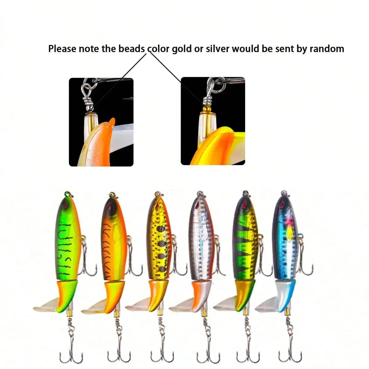 Propeller Trolling Hard Lure With Rotating Bobber Pencil Bait