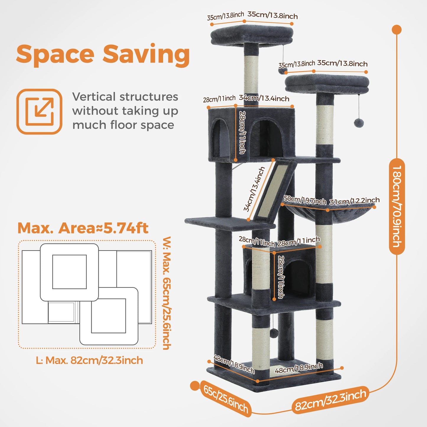 Pawz Road Multi Level Large Cat Tree Condo