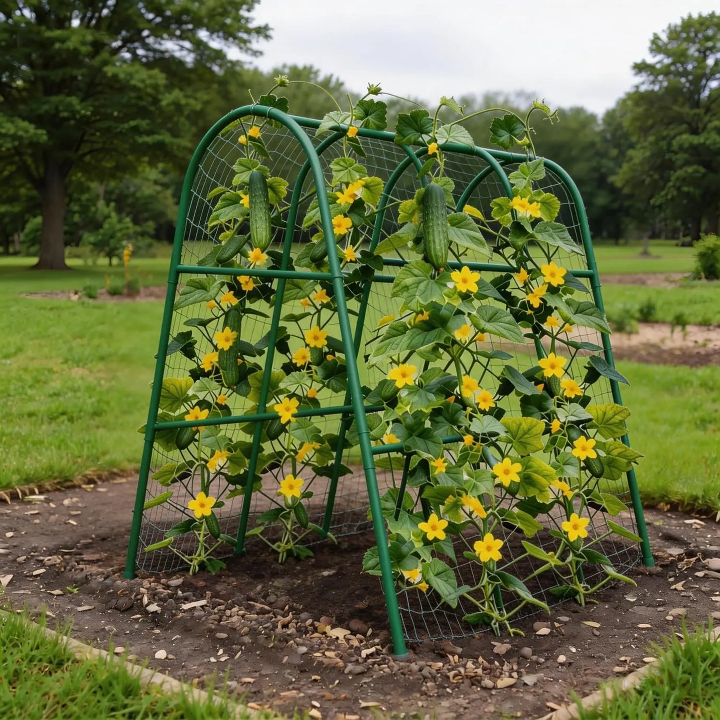 HiMISS Garden Arch Trellis for Raised Beds Cucumbers and Vines