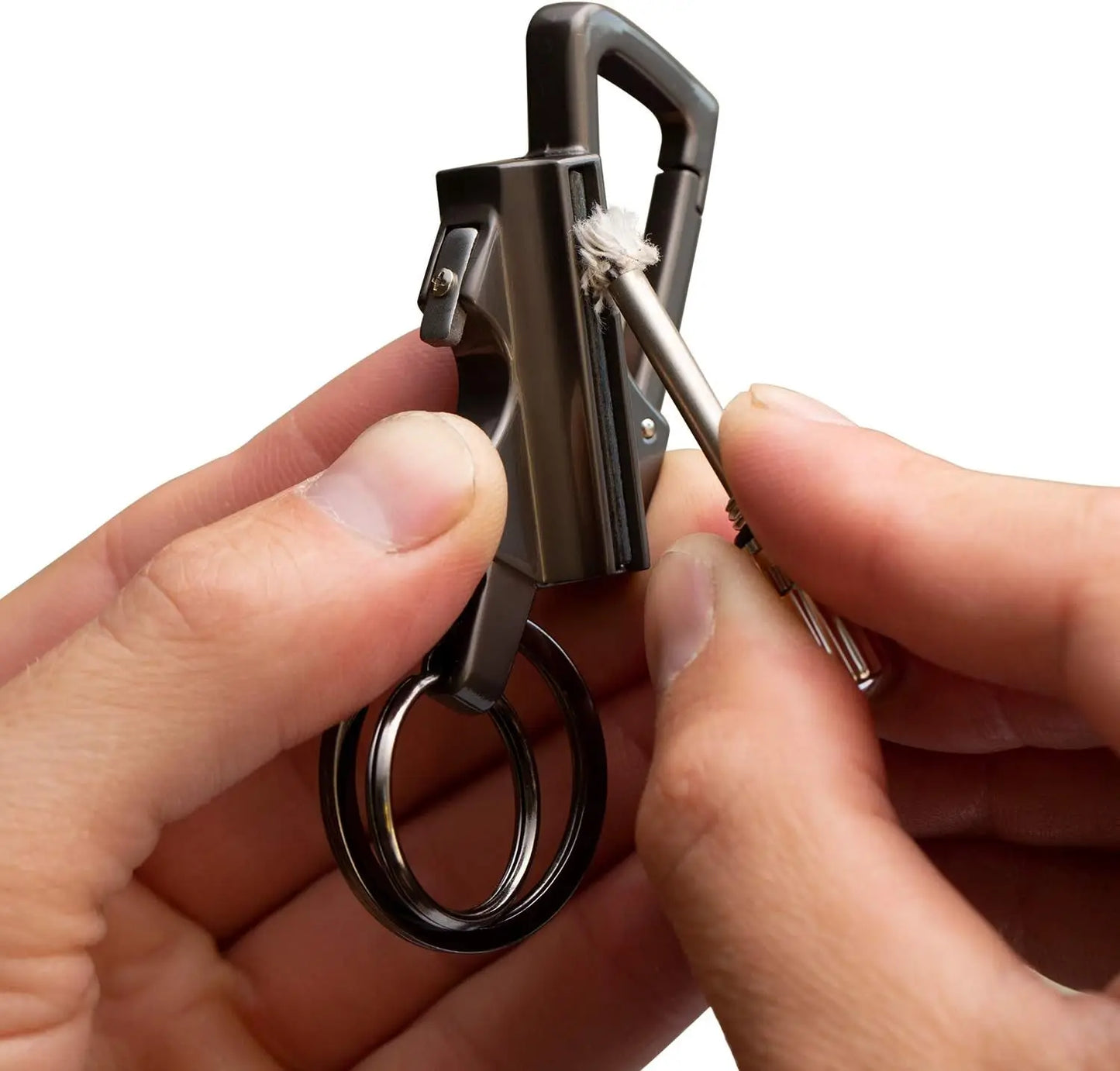 Reusable Fire Starter Bottle Opener Keychain Survival Tool Waterproof