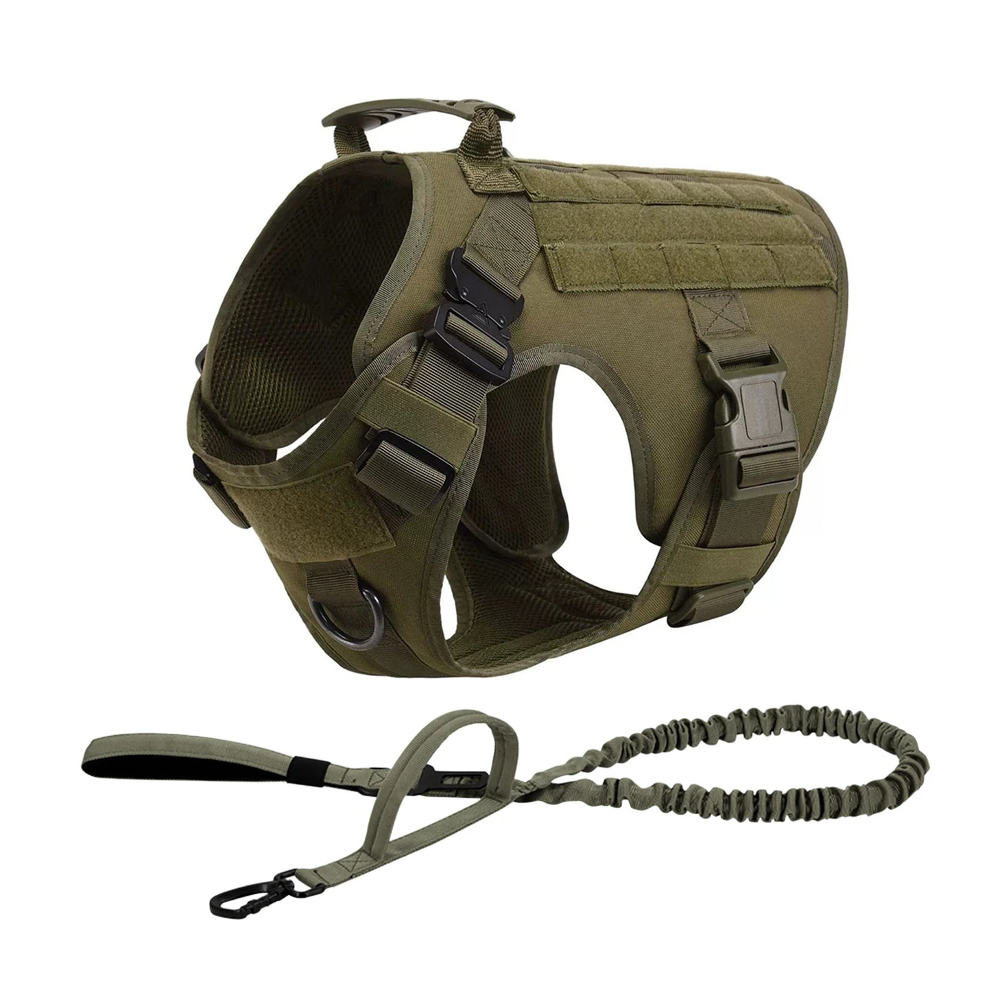 PETRAVELCN Tactical Dog Harness With Molle Pouches For Dogs